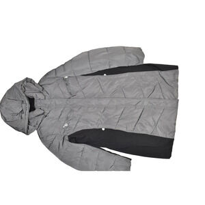 Calvin Klein Performance Men's Puffer Jacket Size L Gray Black Hooded